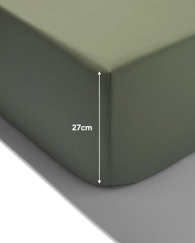 hoeslaken zacht katoen 180x200 groen - 5190060 - HEMA