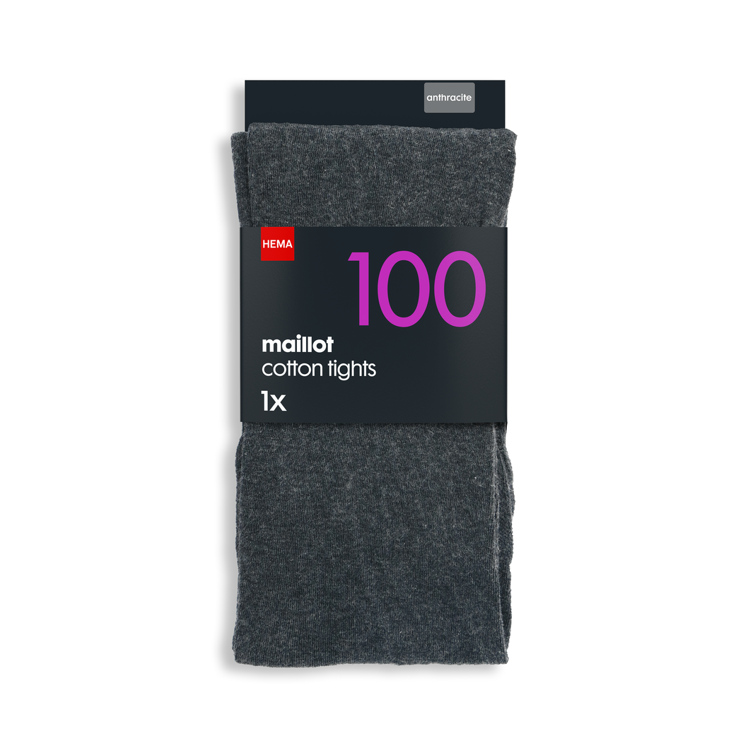maillot katoen 100denier grijsmelange grijsmelange - 1000001201 - HEMA