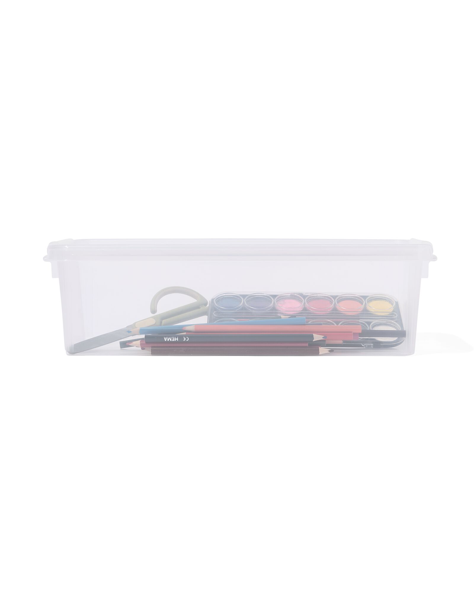 opbergbox 3.5L Madrid transparant 38x14x11 - 39820001 - HEMA