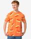 heren t-shirt relaxed fit oranje tompouce oranje M - 2115131 - HEMA