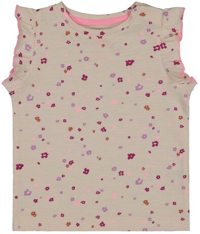 baby t-shirt met ruffle zand - 1000027352 - HEMA
