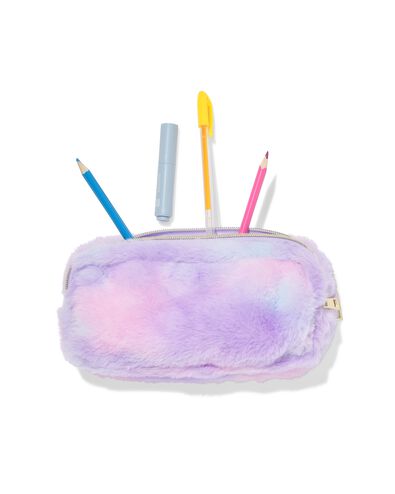 etui dubbele rits 20cm fluffy - 14540197 - HEMA
