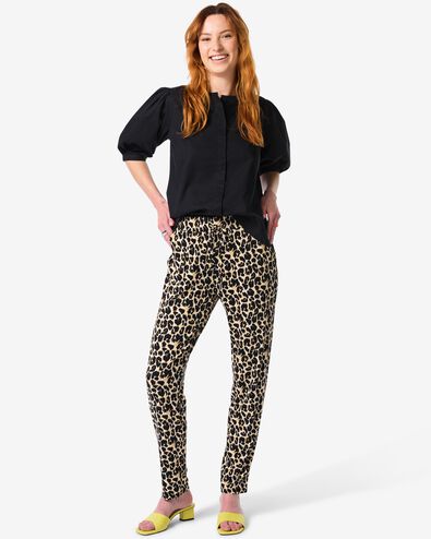 damesbroek Mila luipaard multi - 36218985MULTI - HEMA