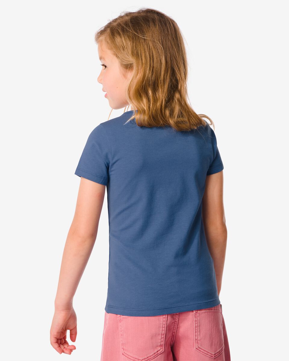 kinder t-shirt schelpen blauw blauw - 1000031654 - HEMA