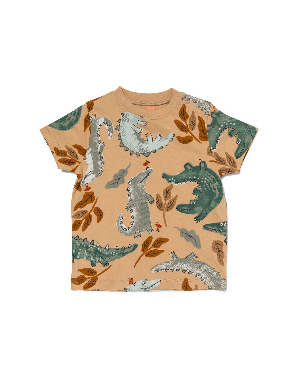 baby t-shirt krokodil beige beige - 1000030539 - HEMA