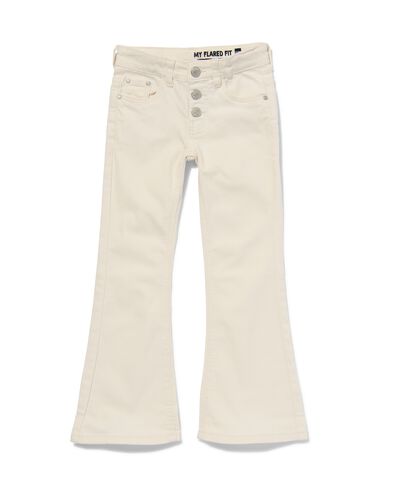 kinder jeans flared gebroken wit 146 - 30896177 - HEMA