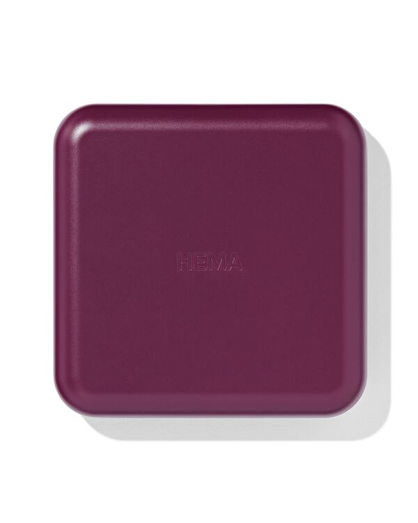 hervulbaar poederdoosje voor mattifying en bronzer poeder donkerrood - 11290408 - HEMA