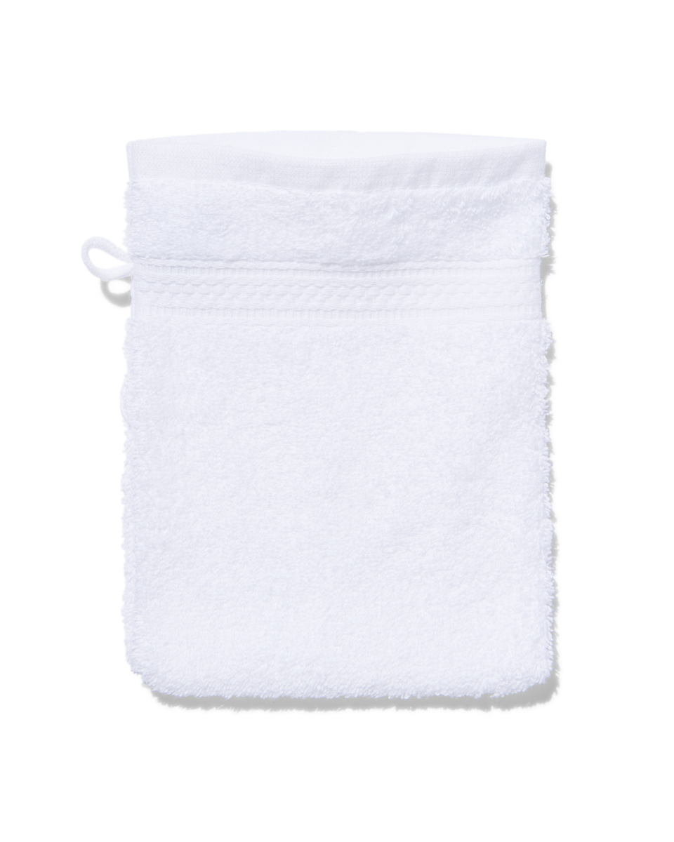 washand - zware kwaliteit - wit uni wit washandje - 5232600 - HEMA