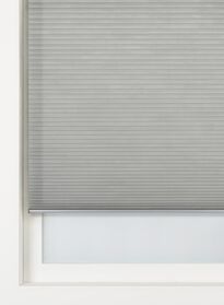 plissé dubbel lichtdoorlatend / gekleurde achterzijde 32 mm grijs grijs - 1000016492 - HEMA