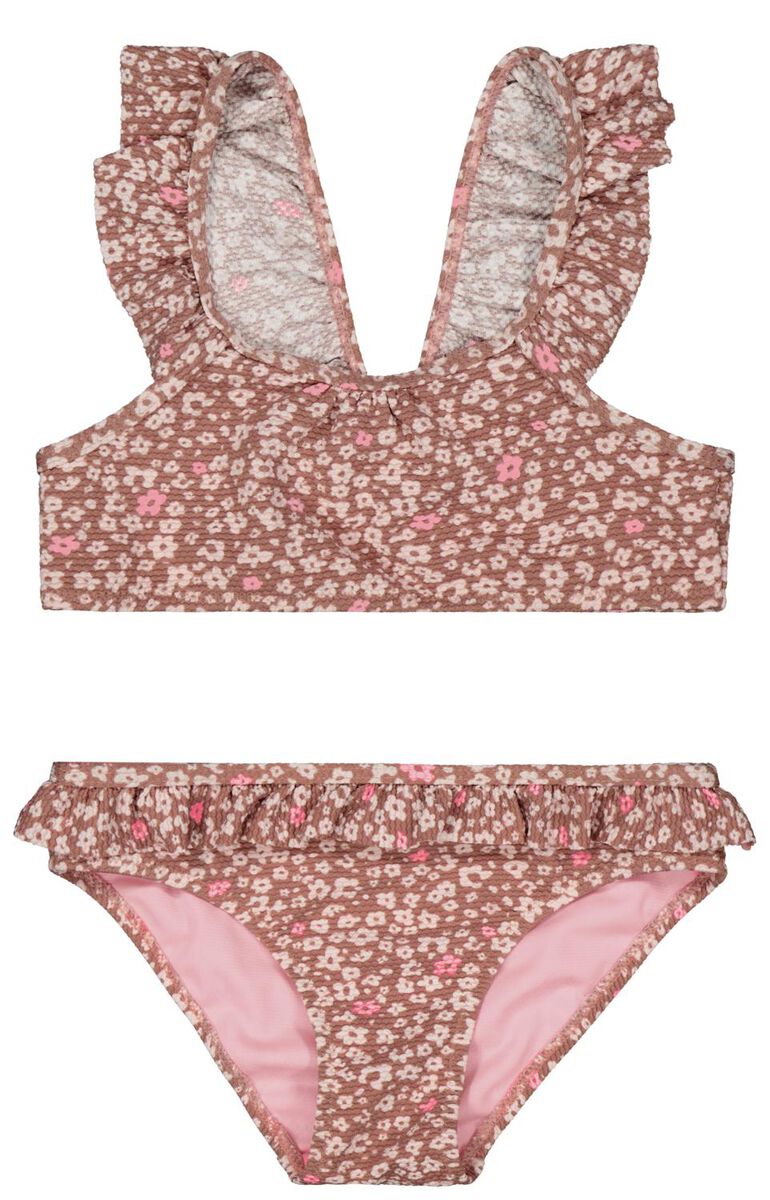 Onderdrukker speer Verwisselbaar kinder bikini met ruffles roze - HEMA