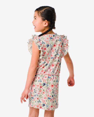 kinder jurk met ruffles en taillekoord - 1000030726 - HEMA