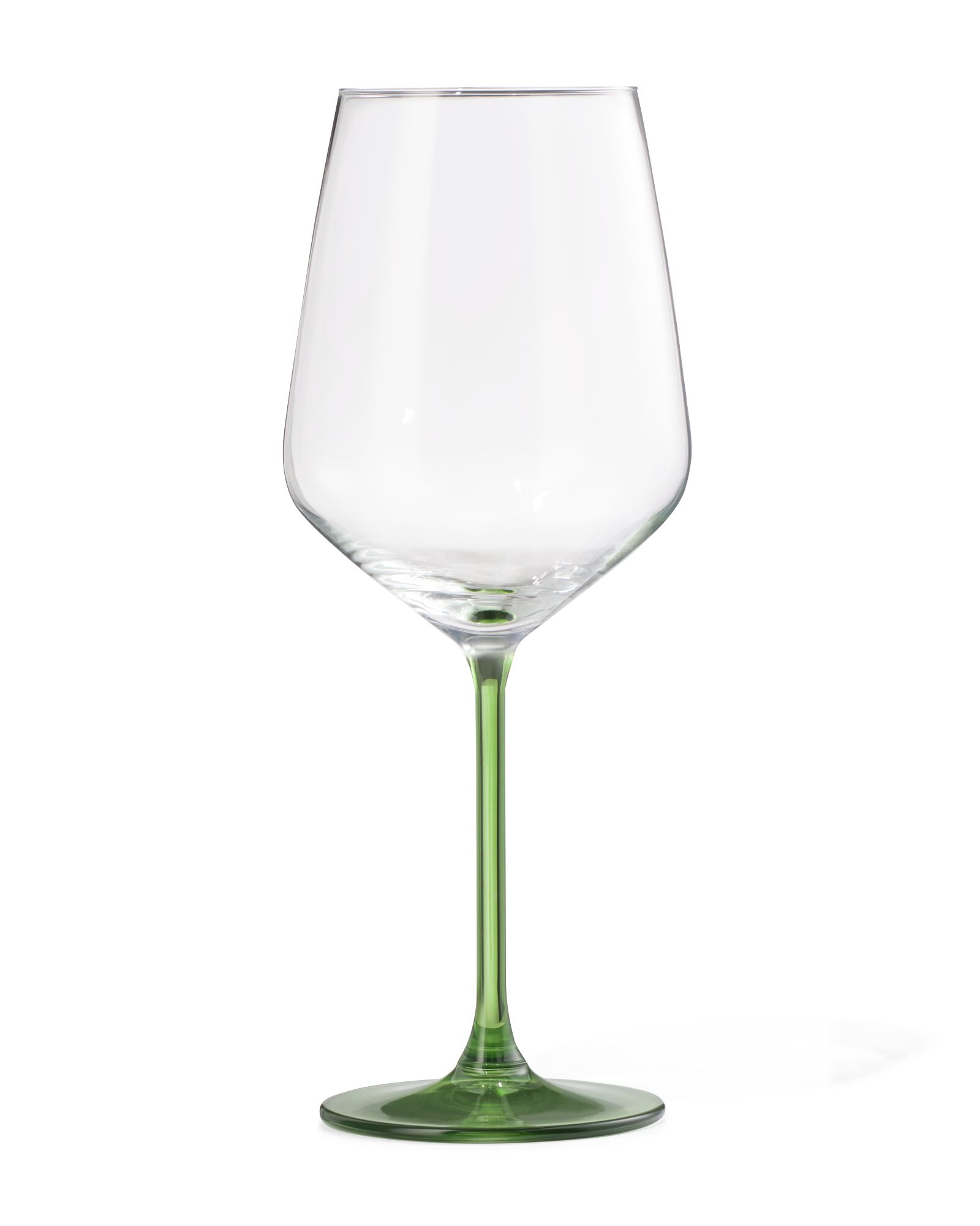 wijnglas 650ml Tafelgenoten groene voet - 9401137 - HEMA