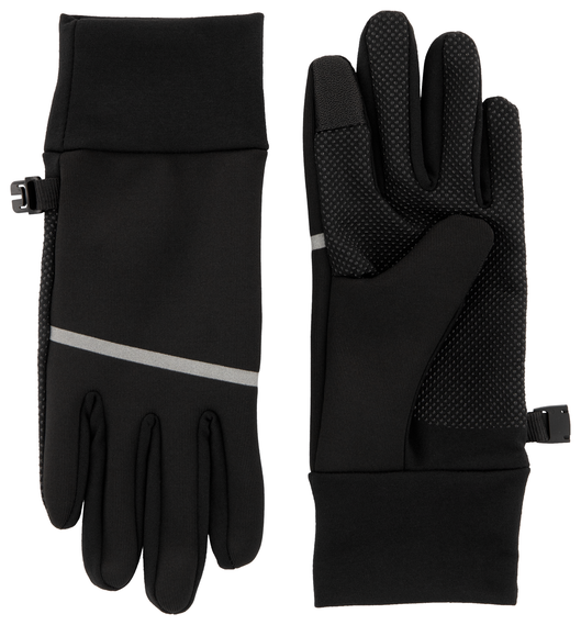 kinder handschoenen softshell met touchscreen zwart zwart - 1000028930 - HEMA