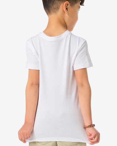 kinder t-shirts  biologisch katoen - 2 stuks wit wit - 1000019381 - HEMA