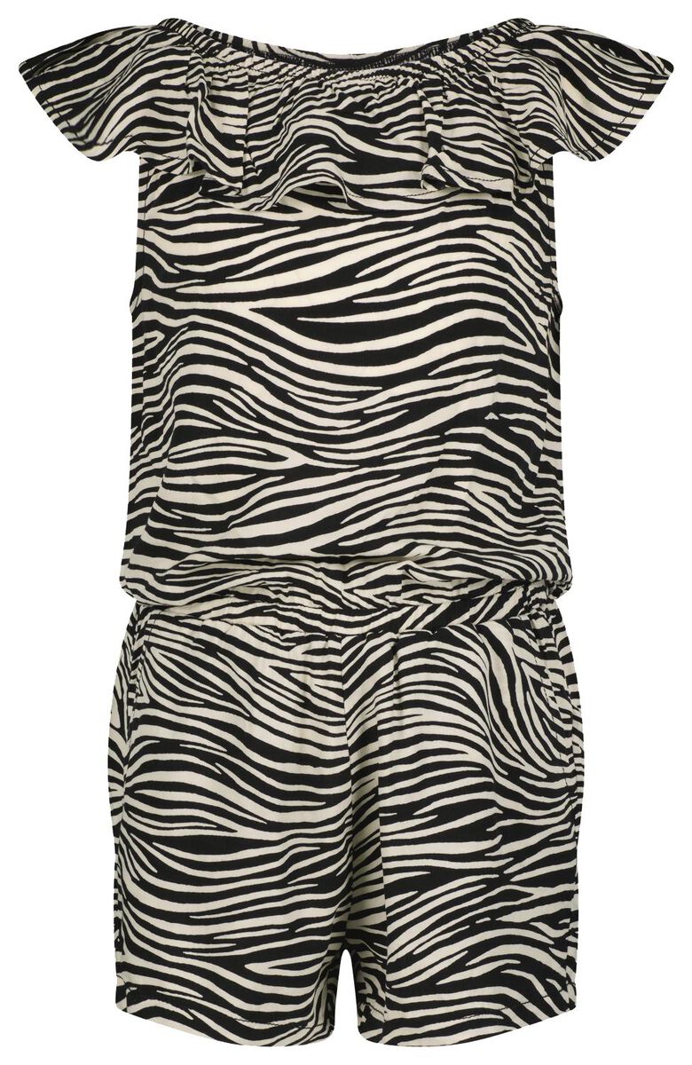 kinder jumpsuit zebra gebroken wit - 1000023675 - HEMA