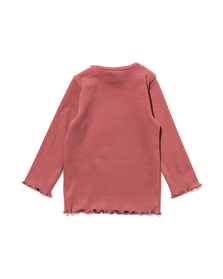 baby t-shirt rib - 2 stuks roze roze - 1000029726 - HEMA