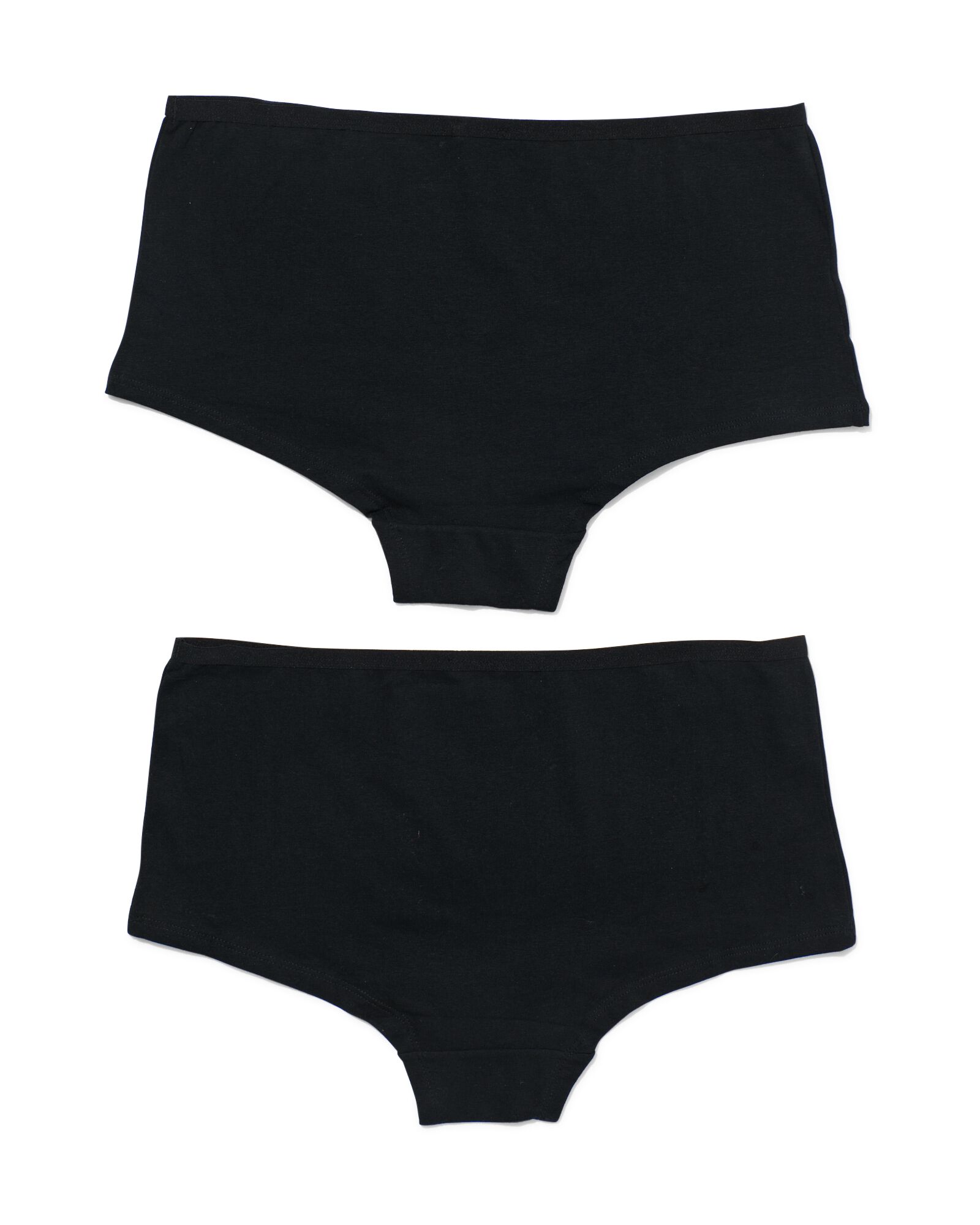 dames shorties stretch katoen - 2 stuks zwart XL - 19690914 - HEMA