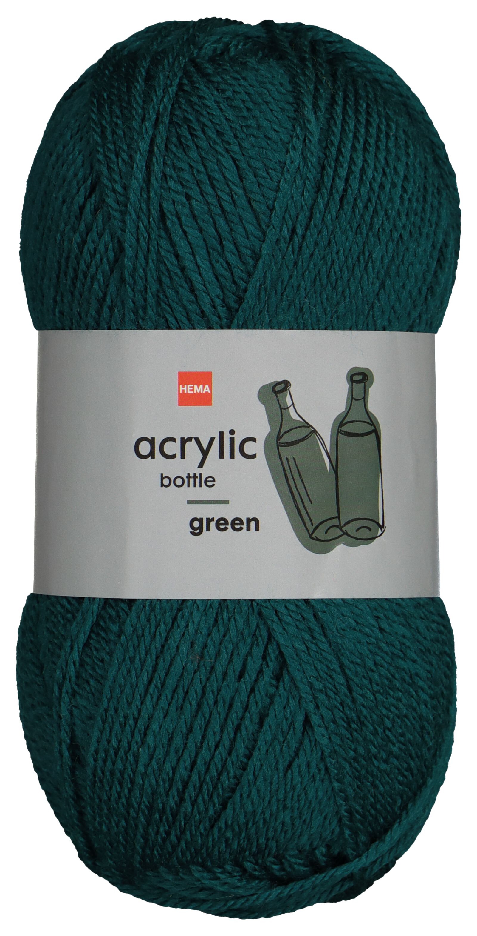 garen acryl 100gram groen medium 100 gr donkergroen - 1400191 - HEMA