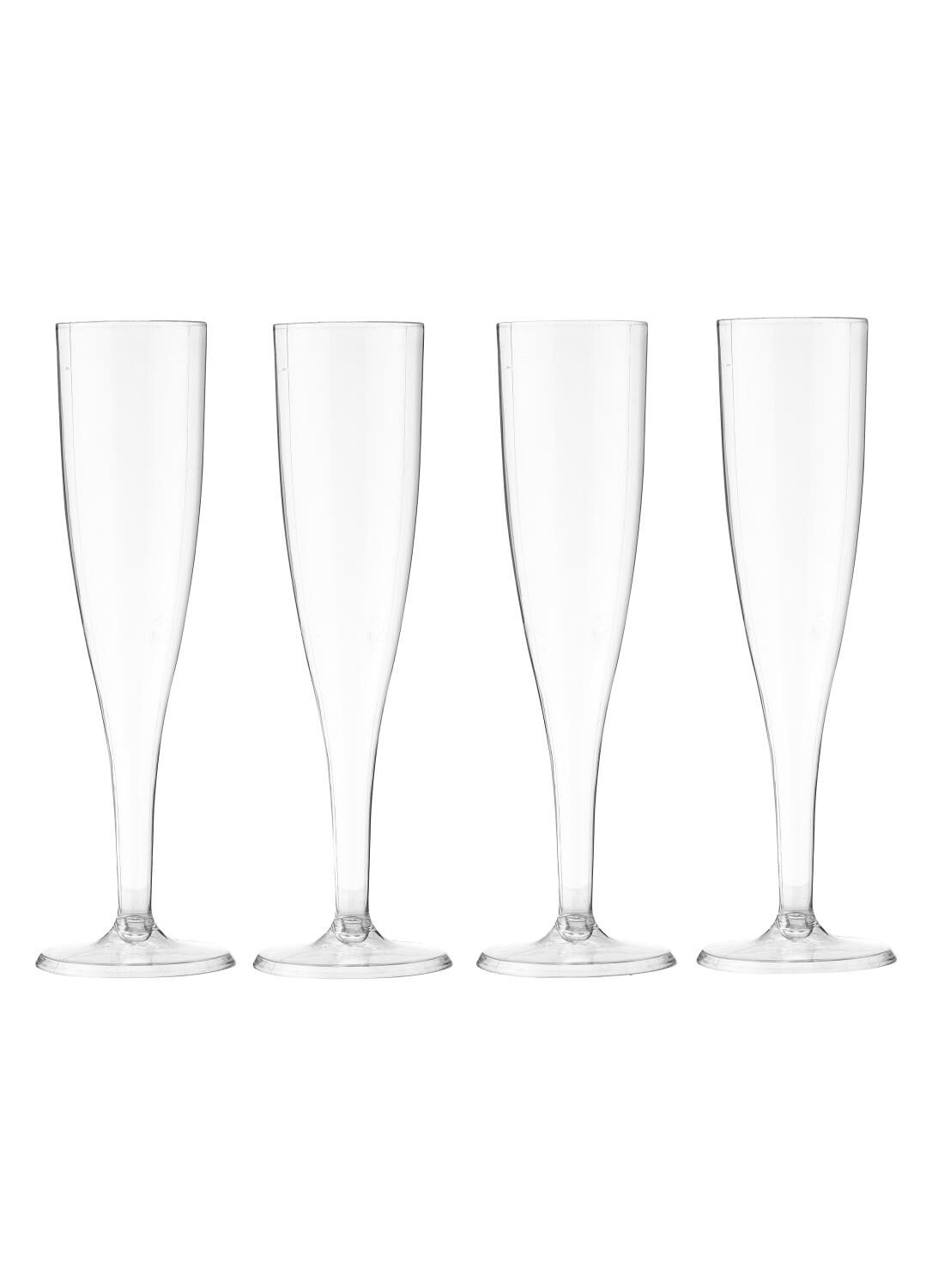 HEMA Plastic Champagne Glazen - Transparant - 4 Stuks