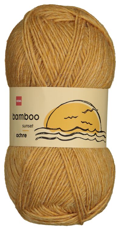 garen wol bamboe 100gram okergeel - 1400223 - HEMA