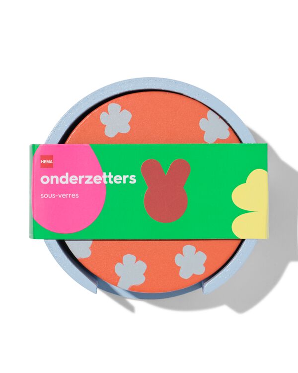 onderzetters bloemen - 4 stuks - 25830055 - HEMA