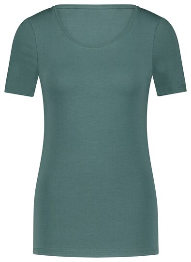 dames basis t-shirt groen S - 36341181 - HEMA