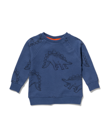 baby sweater wafel dino blauw blauw - 1000029619 - HEMA
