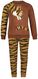kinder pyjama fleece cheetah bruin 98/104 - 23020162 - HEMA