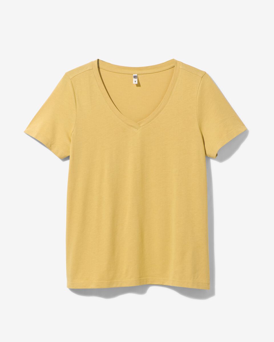 dames t-shirt Danila geel XL - 36315869 - HEMA