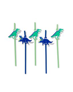 Papieren Rietjes Dino's- 10 Stuks