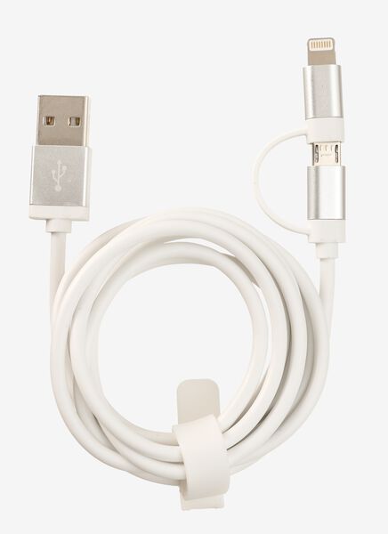 USB laadkabel micro-USB en 8-pin - 39630061 - HEMA
