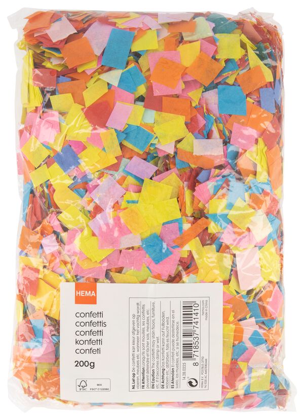 confetti 200 gram - 14280225 - HEMA