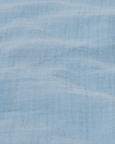 dekbedovertrek katoen mousseline 200x200/220 blauw - 5730162 - HEMA