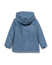 kinder jas met rubbercoating en capuchon blauw blauw - 1000029629 - HEMA