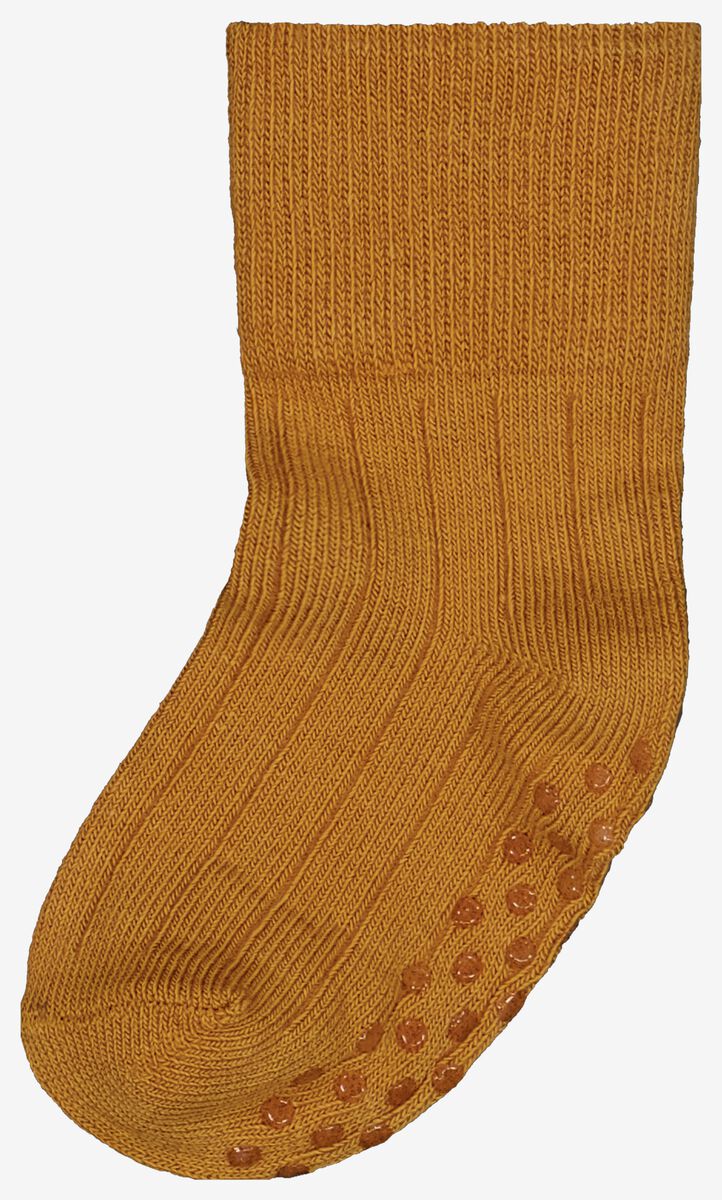 eindpunt engineering accent baby sokken met bamboe - 5 paar geel - HEMA