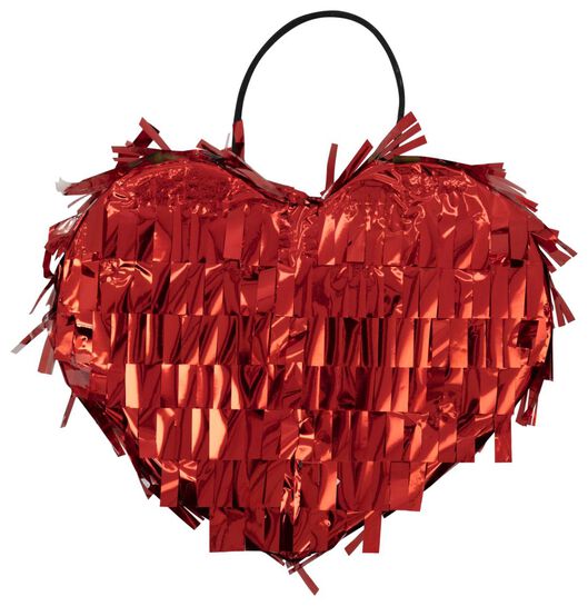 mini piñata rood hart 11.5x13.5x4 - 14200720 - HEMA
