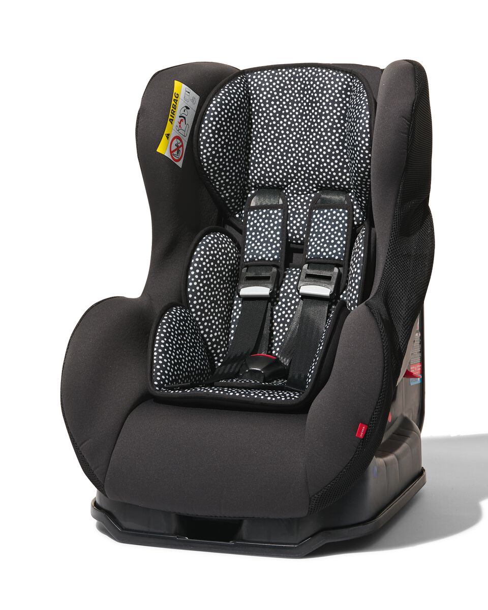 Hick efficiëntie Specialiteit autostoel baby 0-25kg zwart/witte stip - HEMA