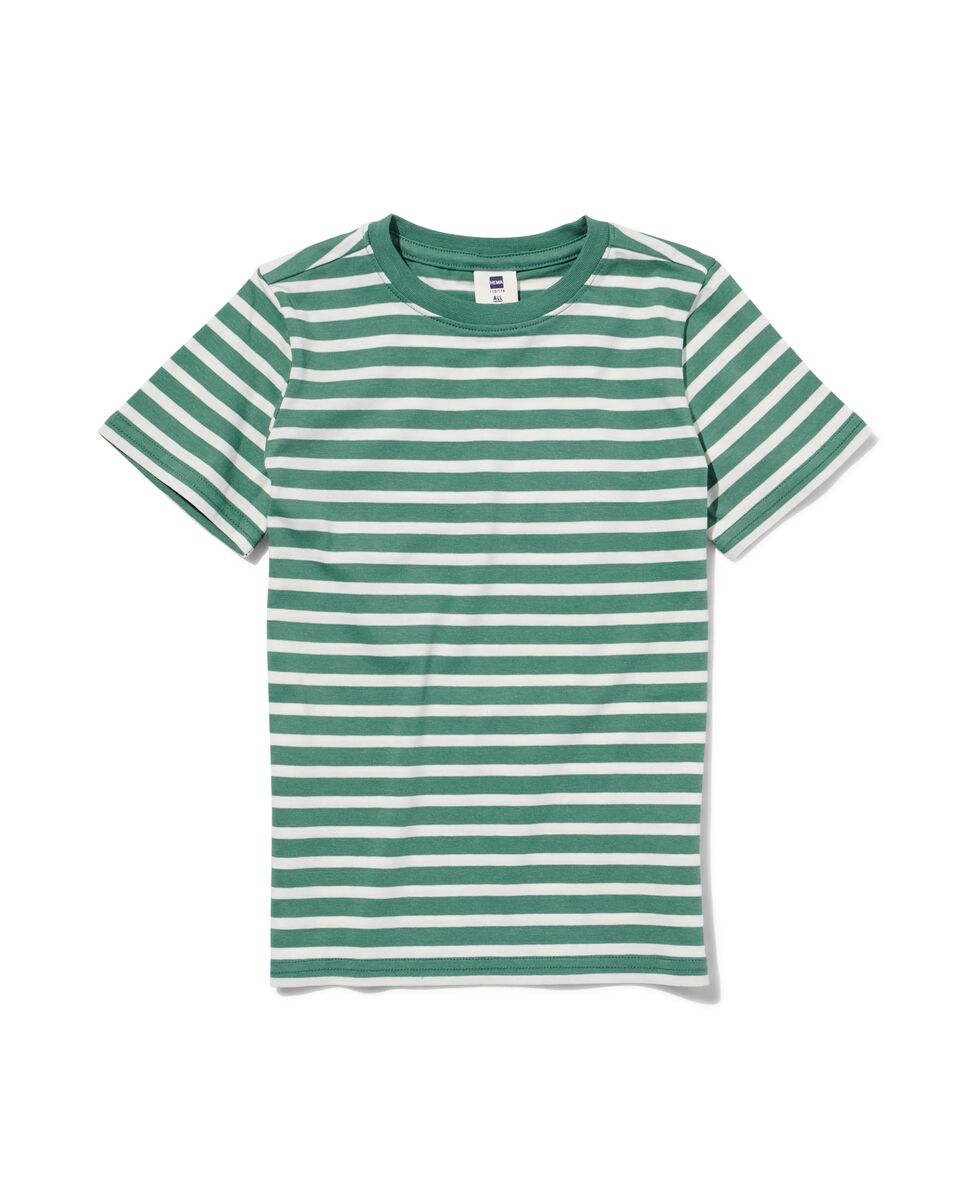 kinder t-shirt strepen groen groen - 1000030685 - HEMA