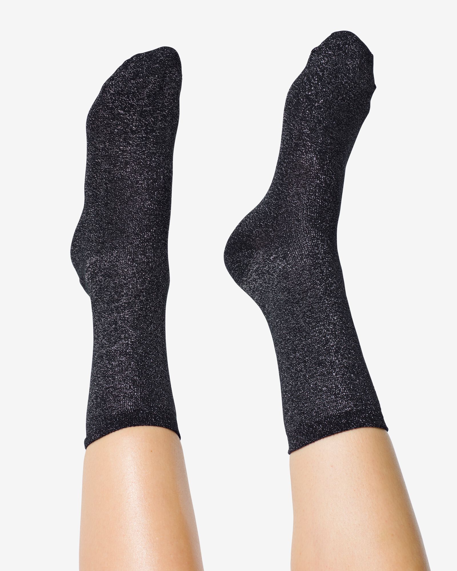 dames sokken met katoen - 2 paar zwart zwart - 4270455BLACK - HEMA