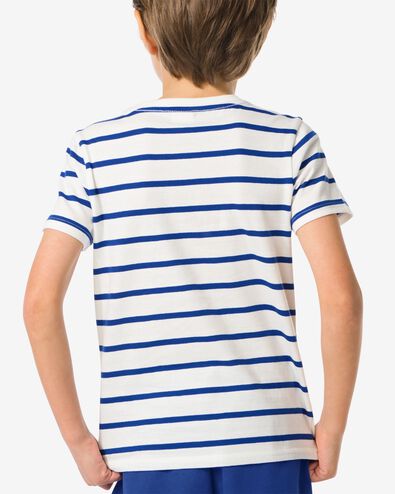 kinder t-shirt strepen blauw 110/116 - 30785312 - HEMA