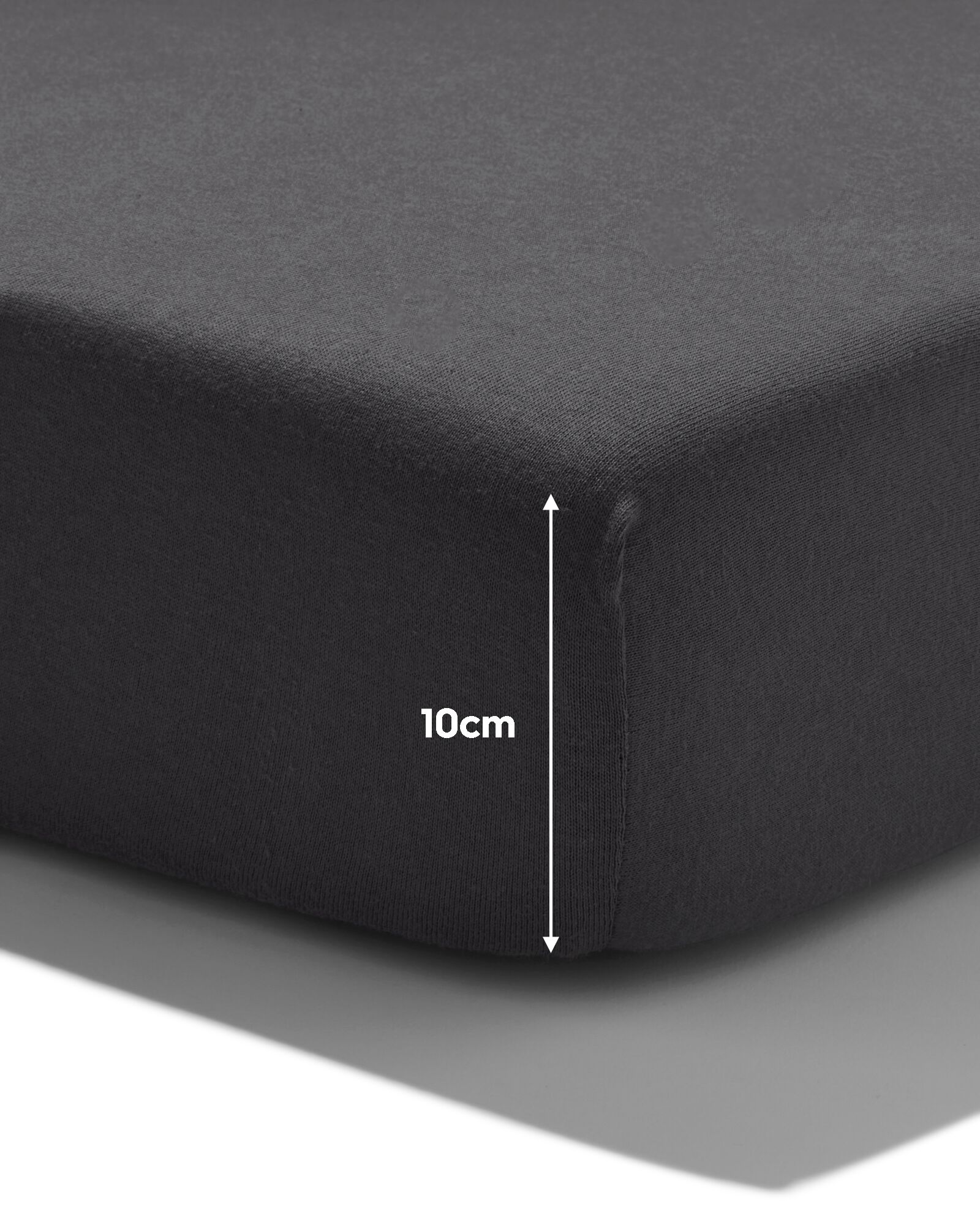 topper hoeslaken zacht katoen 90x220 donkergrijs - 5180080 - HEMA