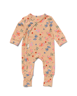 Meegroei Overslagpakje Rib Bloemen Met Bamboe Beige (beige)