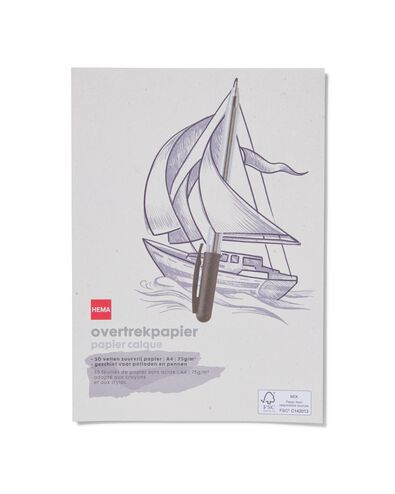 overtrekpapier A4 75gr - 60720076 - HEMA