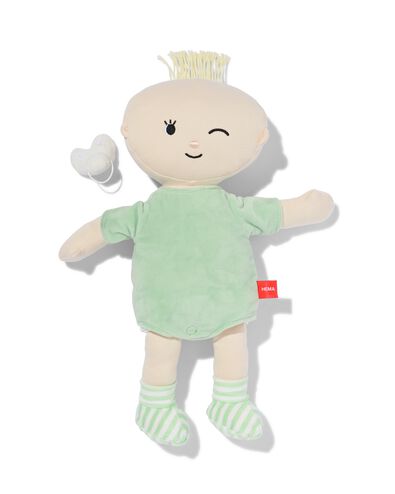 Knuffel babypop groen - 15100602 - HEMA Knuffel babypop groen - 15100602 - HEMA