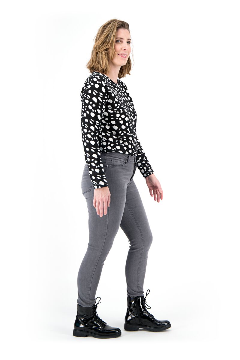 dames jeans - shaping skinny fit middengrijs middengrijs - 1000018247 - HEMA