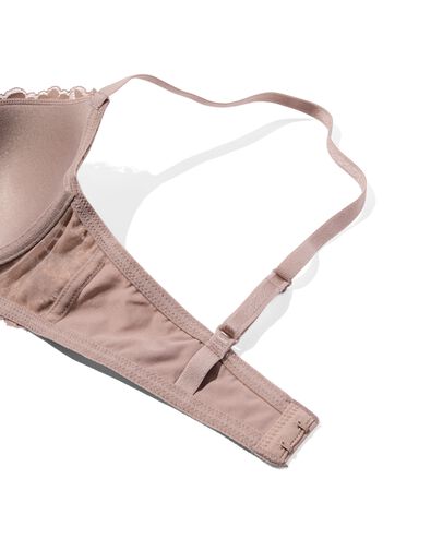 voorgevormde bh met kant met beugel recycled micro beige beige - 21800900BEIGE - HEMA
