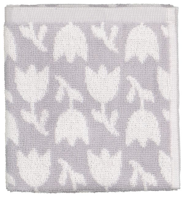 keukendoek - 50 x 50 - katoen - wit/grijs bloemen - 5400154 - HEMA