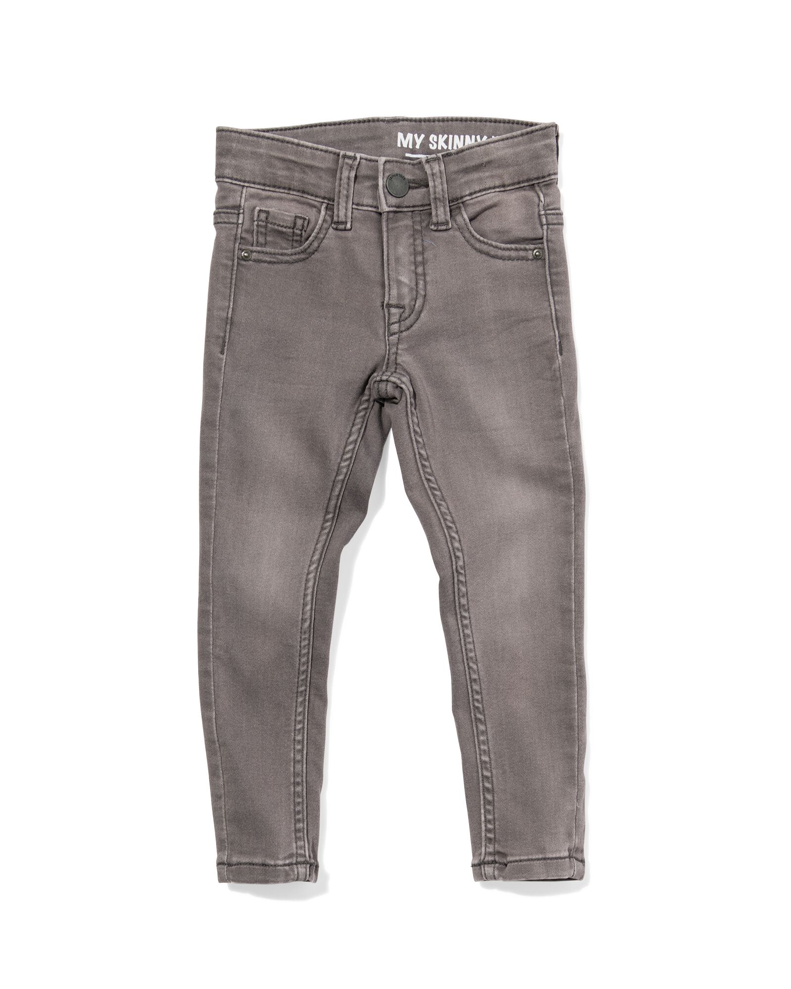 kinder jeans skinny fit grijs 104 - 30874873 - HEMA