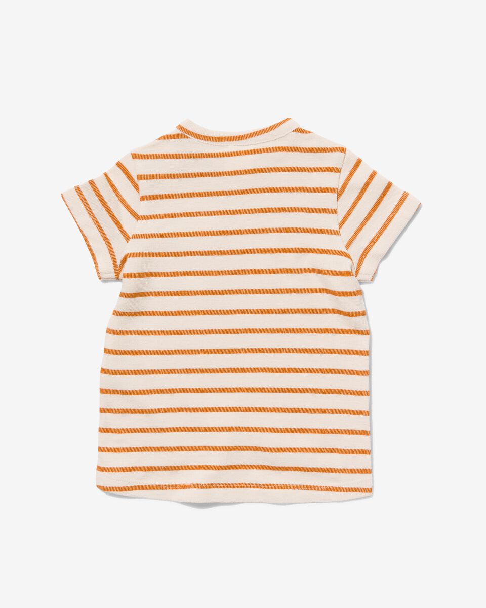 baby t-shirt met strepen ecru ecru - 1000031030 - HEMA