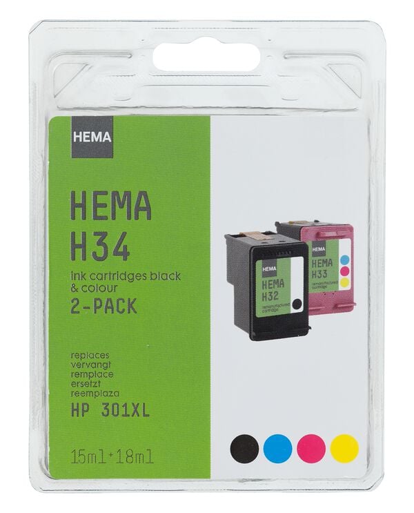 HEMA cartridge H34 voor de HP 301XL - 38399218 - HEMA